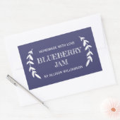 Sticker Rectangulaire Confiture de Myrtille Maison Rustique Pot Bleu Mar (Enveloppe)