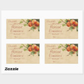 Sticker Rectangulaire Confiture ou conserve d'abricot (Feuille)