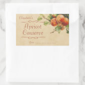Sticker Rectangulaire Confiture ou conserve d'abricot (Sac)