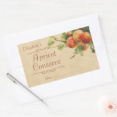 Sticker Rectangulaire Confiture ou conserve d'abricot (Enveloppe)