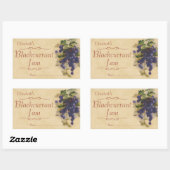 Sticker Rectangulaire Confiture ou mise en boîte de cassis (Feuille)