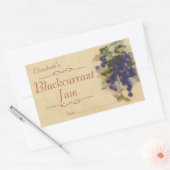 Sticker Rectangulaire Confiture ou mise en boîte de cassis (Enveloppe)