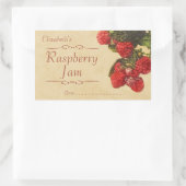 Sticker Rectangulaire Confiture ou mise en boîte de framboise (Sac)