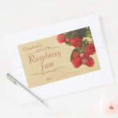 Sticker Rectangulaire Confiture ou mise en boîte de framboise (Enveloppe)