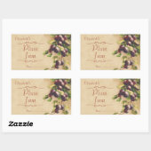 Sticker Rectangulaire Confiture ou mise en boîte de prune (Feuille)