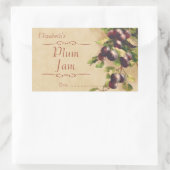 Sticker Rectangulaire Confiture ou mise en boîte de prune (Sac)