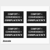 Sticker Rectangulaire Confort + Confort = Confort (Feuille)