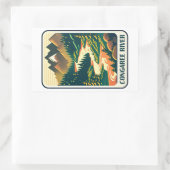 Sticker Rectangulaire Congaree River Caroline du Sud Couleurs (Sac)