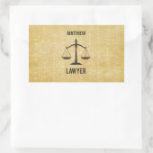 Sticker Rectangulaire Congrats d'études de droit Échelle de la justice (Sac)