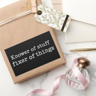 Sticker Rectangulaire Connaisseur de Choses Réparateur de Trucs Papa Bri