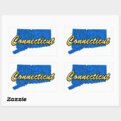 Sticker Rectangulaire Connecticut (Feuille)