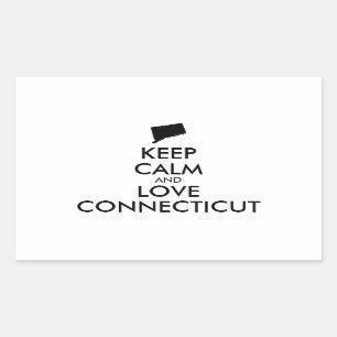 STICKER RECTANGULAIRE CONNECTICUT PERSONNEL ET CONNEXION AMOUR
