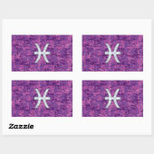 Sticker Rectangulaire Connexion Zodiac Pisces sur Camion numérique Fuchs (Feuille)
