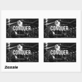 Sticker Rectangulaire CONQUER - "Construction du corps" Exercice Motivat (Feuille)