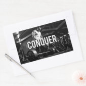 Sticker Rectangulaire CONQUER - "Construction du corps" Exercice Motivat (Enveloppe)