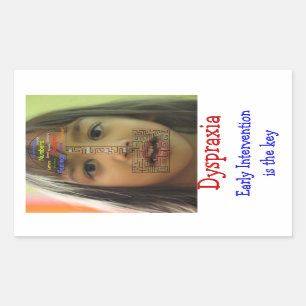 Sticker Rectangulaire Conscience de Dyspraxia