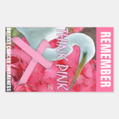 Sticker Rectangulaire Conscience rose (Devant)