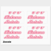 Sticker Rectangulaire Conseil Saint-Valentin : Hakuna Matata Funny Texte (Feuille)