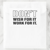 Sticker Rectangulaire Conseils sur la vie de réussite Citation Cool Text (Sac)