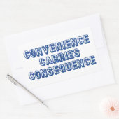 Sticker Rectangulaire Conséquence des transports de commodité (Enveloppe)