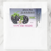 Sticker Rectangulaire Conserve de fruits de mûre (Sac)