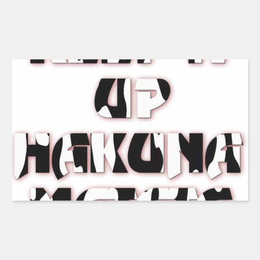 Sticker Rectangulaire Conserver / Hakuna Matata (Devant)