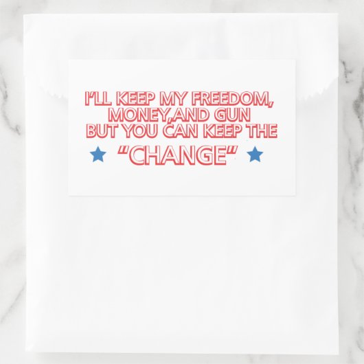 Sticker Rectangulaire Conserver la modification (Sac)