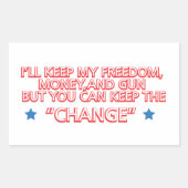 Sticker Rectangulaire Conserver la modification (Devant)