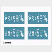 Sticker Rectangulaire Conserver le calme et la plongée sur les autocolla (Feuille)