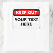Sticker Rectangulaire CONSERVER Signe, modèle, version paysage (Sac)