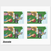 Sticker Rectangulaire Conserver Sur L'Autocollant Rectangulaire Du Camio (Feuille)