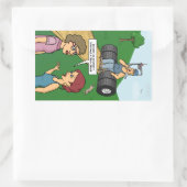 Sticker Rectangulaire Conserver Sur L'Autocollant Rectangulaire Du Camio (Sac)