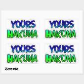 Sticker Rectangulaire Conserver votre Hakuna Matata Art Print (Feuille)