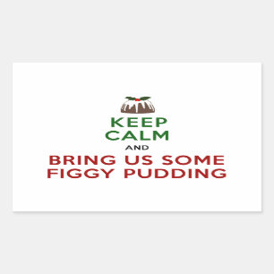 Sticker Rectangulaire Conservez le pudding calme de Figgy