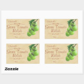 Sticker Rectangulaire Consommation de tomate verte (Feuille)