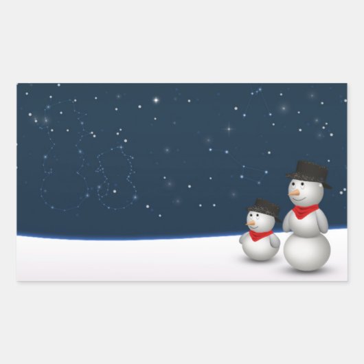 Sticker Rectangulaire Constellation des motoneiges (Devant)
