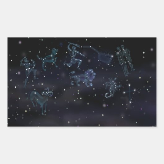 Sticker Rectangulaire Constellations (Devant)