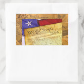 Sticker Rectangulaire Constitution américaine Nous le peuple (Sac)