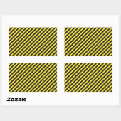 Sticker Rectangulaire Construction par bandes - Diagonale jaune et noire (Feuille)
