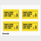 Sticker Rectangulaire Construire Des Villes Pour Les Gens Et Non Les Voi (Feuille)