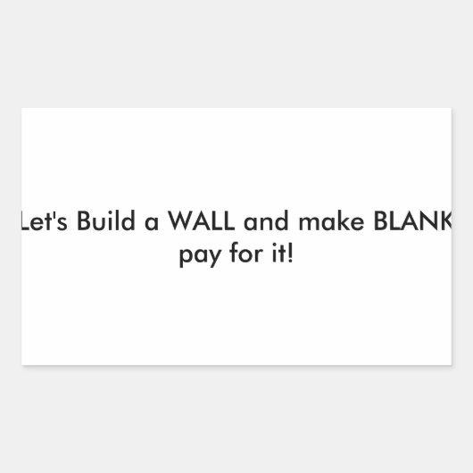 Sticker Rectangulaire Construisons-le. (Devant)