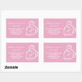 Sticker Rectangulaire Consultant en lactation Expert en allaitement rose (Feuille)