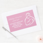 Sticker Rectangulaire Consultant en lactation Expert en allaitement rose (Enveloppe)