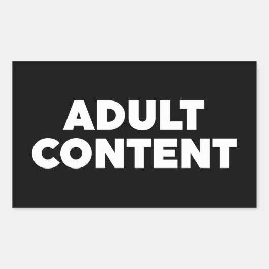 Sticker Rectangulaire Contenu adulte (Devant)