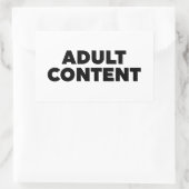 Sticker Rectangulaire Contenu adulte (Sac)