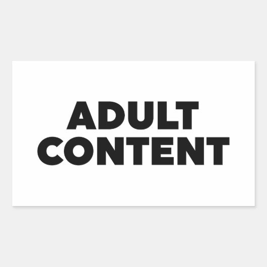 Sticker Rectangulaire Contenu adulte (Devant)