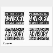 Sticker Rectangulaire Contenu féministe (Feuille)