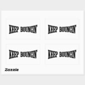 Sticker Rectangulaire Continuez à rebondir. (Feuille)