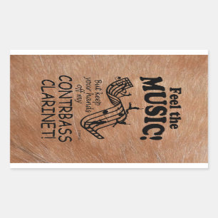 Sticker Rectangulaire Contrabass Clarinet Sens La Musique Rectangulaire
