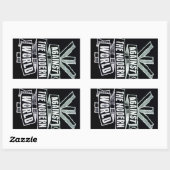 Sticker Rectangulaire contre le monde moderne (Feuille)